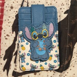 Disney Blue and White Stitch Key Card Holder